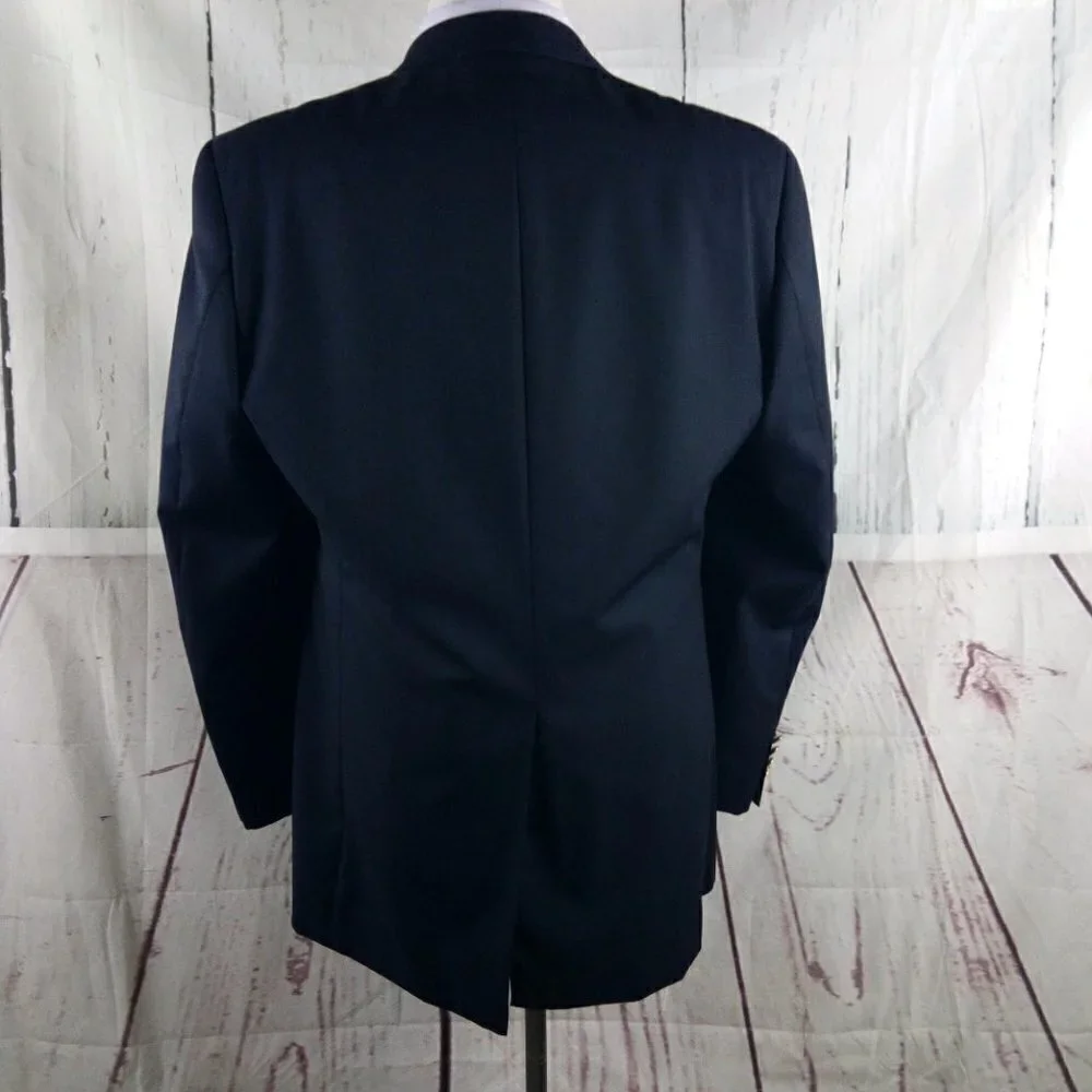 Z2 By Zante Jack Henry 43L Wool 2 Gold Buttons Blue Blazer Sport Coat